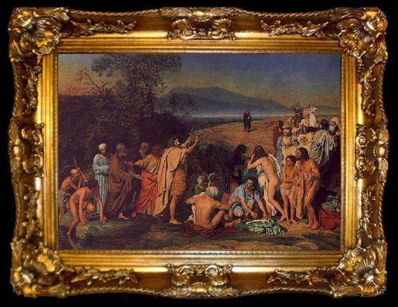 framed  Alexander Ivanov The Appearance of Christ to the People, ta009-2